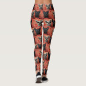 Skye Terrier mit Herz-Rose Valentinstag Leggings (Rückseite)