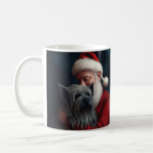 Skye Terrier mit Santa Claus Festive Weihnachten Kaffeetasse