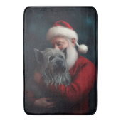Skye Terrier mit Weihnachtsmann Weihnachten Badematte (Vorderseite Vertikal)
