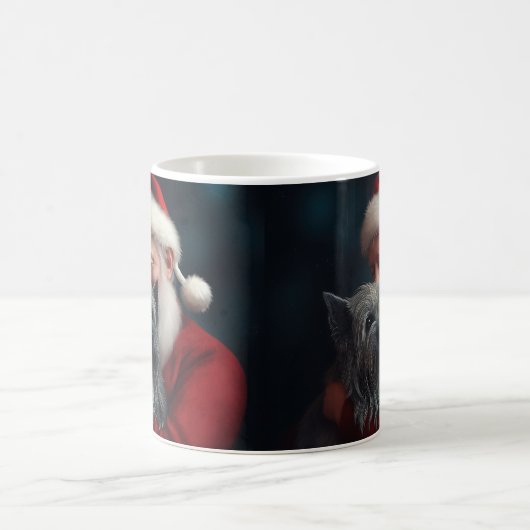 Skye Terrier mit Weihnachtsmann Weihnachten Kaffeetasse (Mittel)