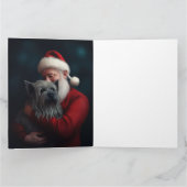 Skye Terrier mit Weihnachtsmann Weihnachten Karte (Innenseite)