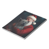Skye Terrier mit Weihnachtsmann Weihnachten Notizblock (Rotiert)