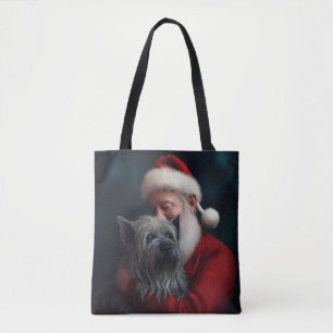 Skye Terrier mit Weihnachtsmann Weihnachten Tasche