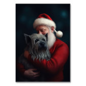 Skye Terrier mit Weihnachtsmann Weihnachten Tischnummer (Vorderseite)