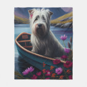 Skye Terrier on a Paddle: Ein Landschaftliches Abe Fleecedecke (Vorderseite)