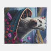 Skye Terrier on a Paddle: Ein Landschaftliches Abe Fleecedecke (Vorderseite (Horizontal))