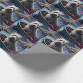 Skye Terrier on a Paddle: Ein Landschaftliches Abe Geschenkpapier (Ecke)