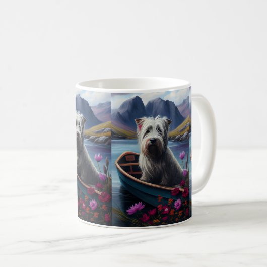 Skye Terrier on a Paddle: Ein Landschaftliches Abe Kaffeetasse (VorderseiteRechts)