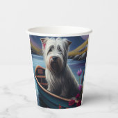 Skye Terrier on a Paddle: Ein Landschaftliches Abe Pappbecher (Rückseite)