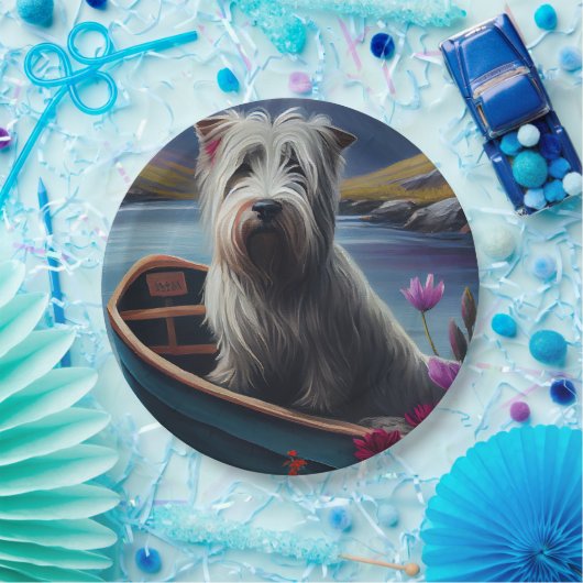 Skye Terrier on a Paddle: Ein Landschaftliches Abe Pappteller (Party)