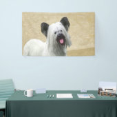Skye Terrier Painting - Niedliche Original Dog Art Banner (Messeveranstaltung)
