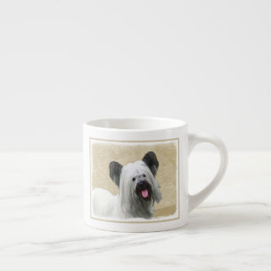 Skye Terrier Painting - Niedliche Original Dog Art Espressotasse