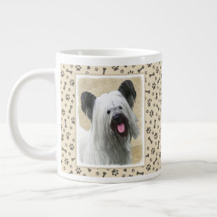 Skye Terrier Painting - Niedliche Original Dog Art Jumbo-Tasse