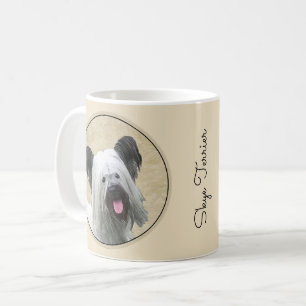 Skye Terrier Painting - Niedliche Original Dog Art Kaffeetasse