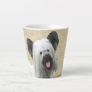 Skye Terrier Painting - Niedliche Original Dog Art Milchtasse