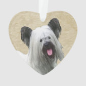 Skye Terrier Painting - Niedliche Original Dog Art Ornament (Rückseite)