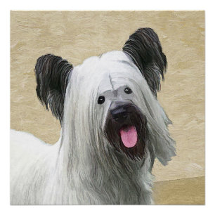 Skye Terrier Painting - Niedliche Original Dog Art Poster