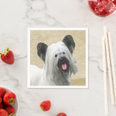 Skye Terrier Painting - Niedliche Original Dog Art Serviette (Beispiel)