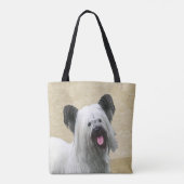 Skye Terrier Painting - Niedliche Original Dog Art Tasche (Rückseite)