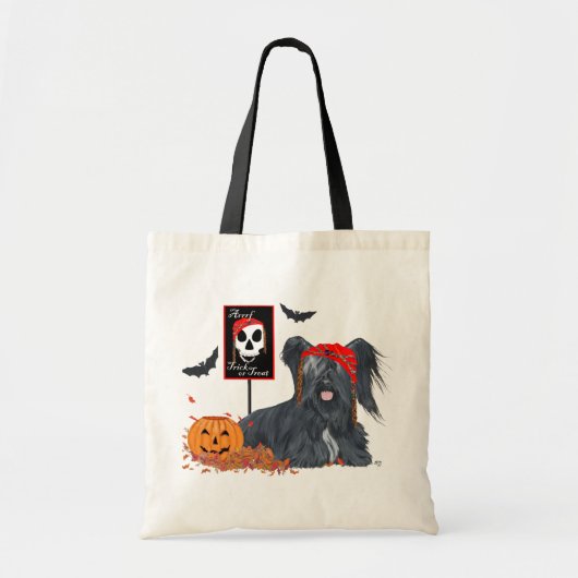 Skye Terrier Pirate zu Halloween Tragetasche (Vorne)