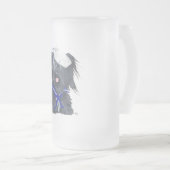 Skye Terrier Sailor Mattglas Bierglas (VorderseiteRechts)