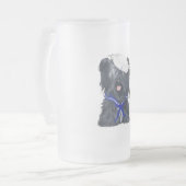 Skye Terrier Sailor Mattglas Bierglas (Vorderseite Links)