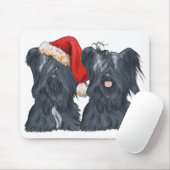 Skye Terrier Santa Claus Mousepad (Mit Mouse)