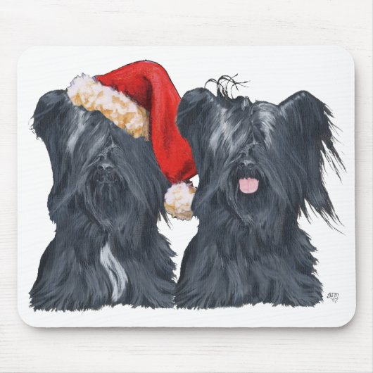 Skye Terrier Santa Claus Mousepad (Vorne)