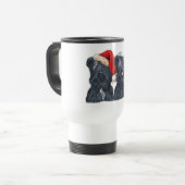 Skye Terrier Santa Claus Travel Mug Reisebecher (Vorderseite Links)