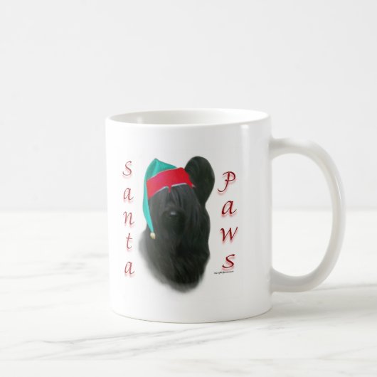 Skye Terrier Santa Paws Kaffeetasse (Rechts)