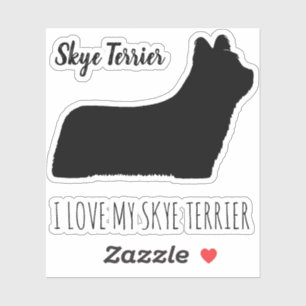 Skye Terrier Silhouette Hunde Rasse Vinyl Sticker