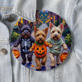 Skye Terrier Süßigkeitenbetteln Halloween Kostüme Button (Beispiel)