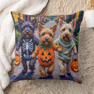 Skye Terrier Süßigkeitenbetteln Halloween Kostüme Kissen