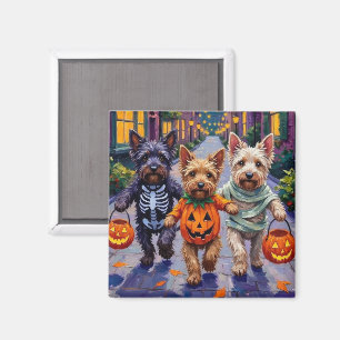 Skye Terrier Süßigkeitenbetteln Halloween Kostüme Magnet