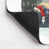 Skye Terrier und Schneemann Mousepad (Ecke)