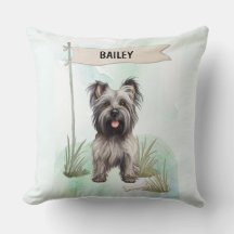 Skye Terrier Wasserfarben personalisierter Hund