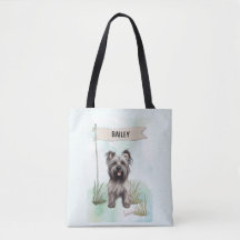 Skye Terrier Wasserfarben personalisierter Hund