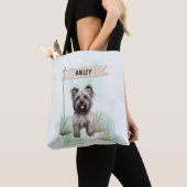 Skye Terrier Watercolor Personalized Dog Tasche (Von Nahem)