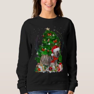 Skye Terrier Weihnachtsbaum Light Pajama Dog Xmas Sweatshirt