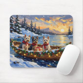 Skye Terrier Weihnachtsboot-Feiertag Mousepad (Mit Mouse)