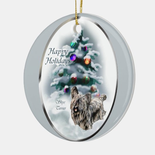 Skye Terrier Weihnachtsgeschenke Ornament (Links)