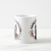 Skye Terrier Weihnachtskranz Festiver Hund Kaffeetasse (Mittel)
