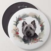Skye Terrier Weihnachtsmann Festliche Jungfrau Button (Vorne & Hinten)