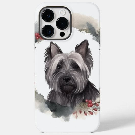 Skye Terrier Weihnachtsmann Festliche Jungfrau Case-Mate iPhone Hülle (Rückseite)