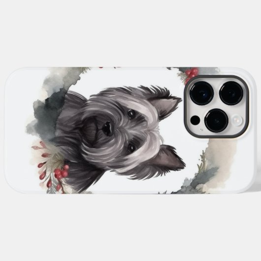 Skye Terrier Weihnachtsmann Festliche Jungfrau Case-Mate iPhone Hülle (Rückseite (Horizontal))