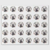 Skye Terrier Weihnachtsmann Festliche Jungfrau Geschenkpapier (Flach)