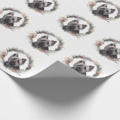 Skye Terrier Weihnachtsmann Festliche Jungfrau Geschenkpapier (Ecke)