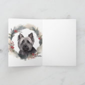 Skye Terrier Weihnachtsmann Festliche Jungfrau Karte (Innenseite)