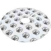 Skye Terrier Weihnachtsmann Festliche Jungfrau Polyester Weihnachtsbaumdecke (Schrägansicht)