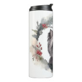 Skye Terrier Weihnachtsmann Festliche Jungfrau Thermosbecher (Nach links gedreht)